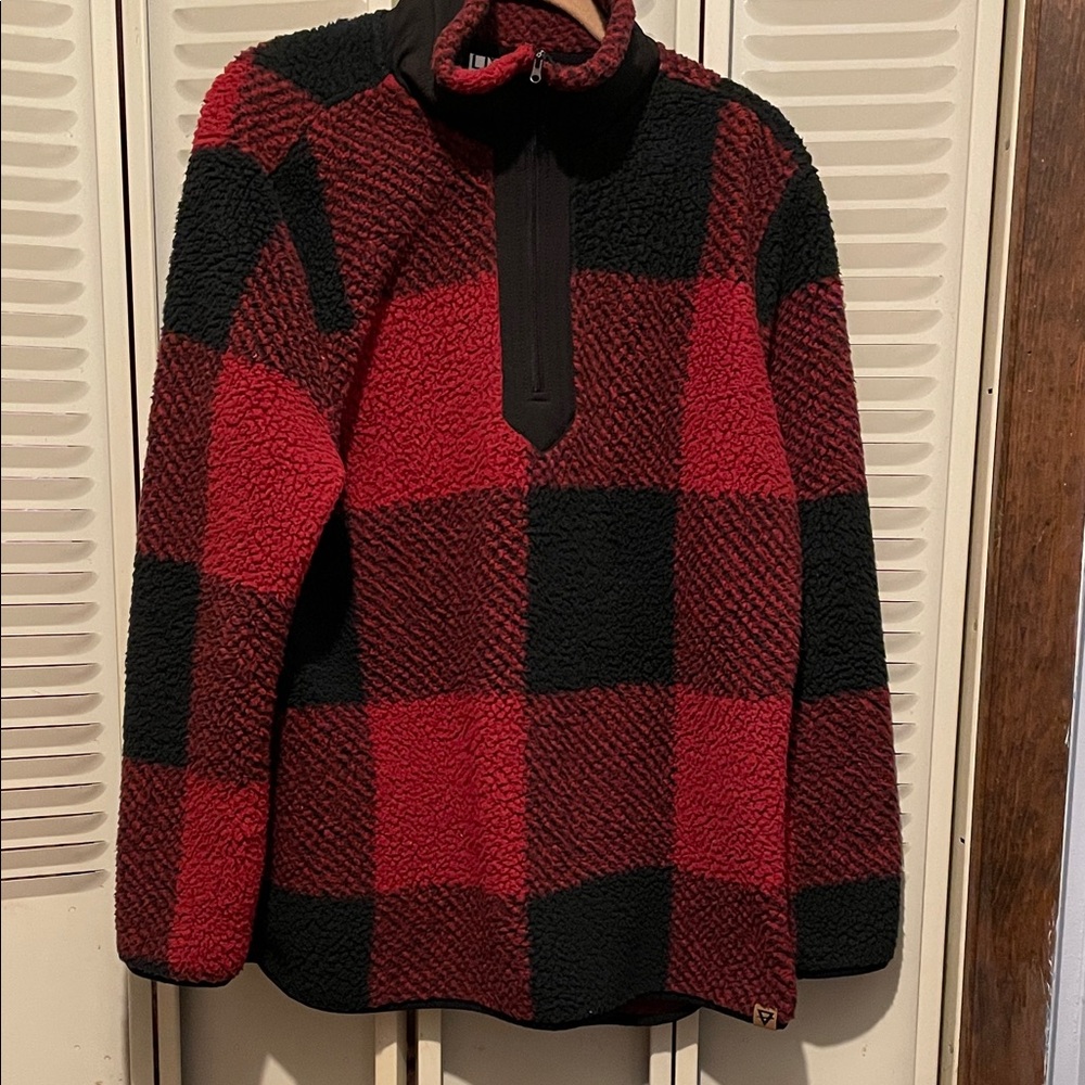 Plaid Red and Black Women's Pullover